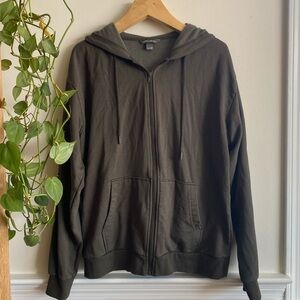 Eddie Bauer Men's M Zip-Up Hoodie Green